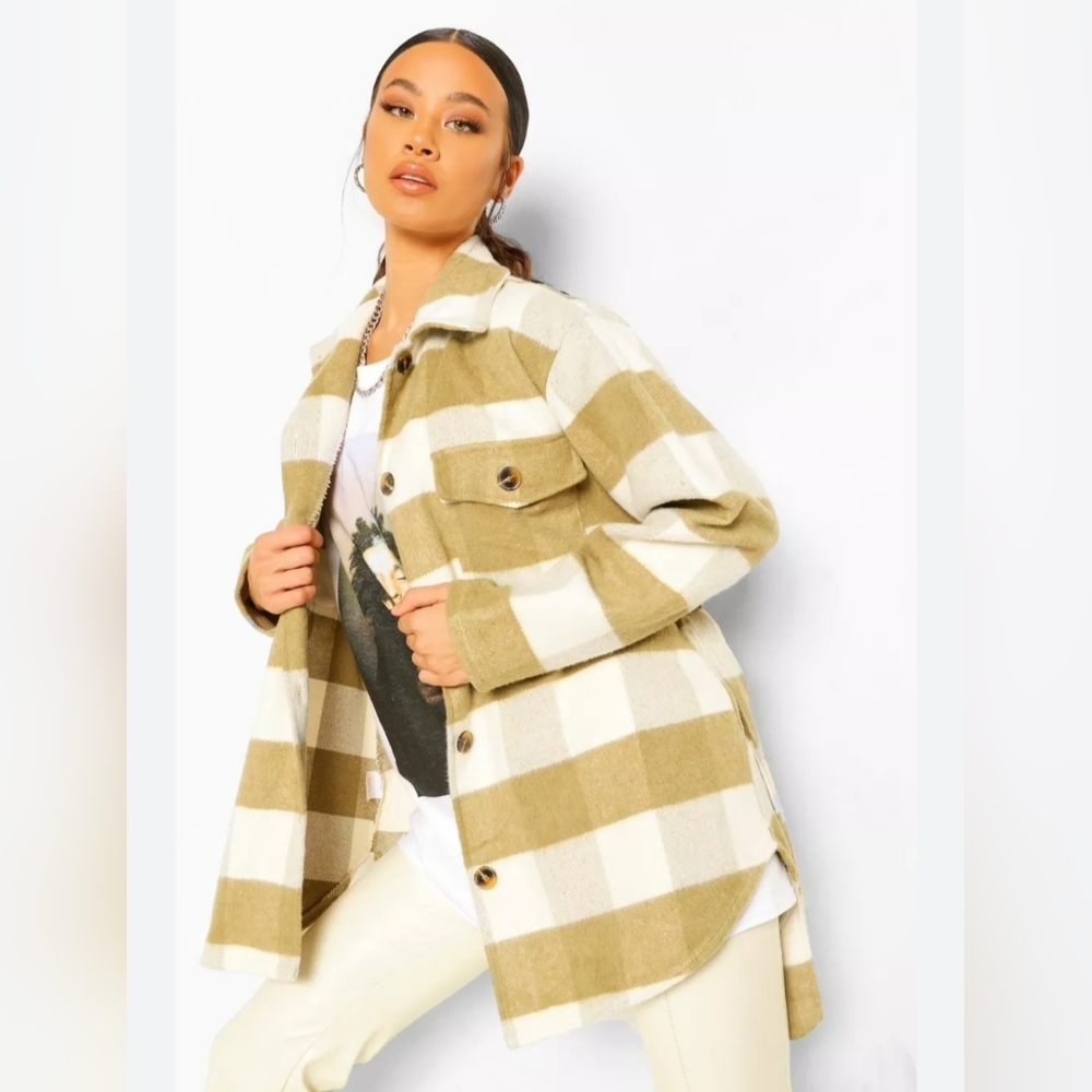 Merona Stripped Trench Coat womens size small